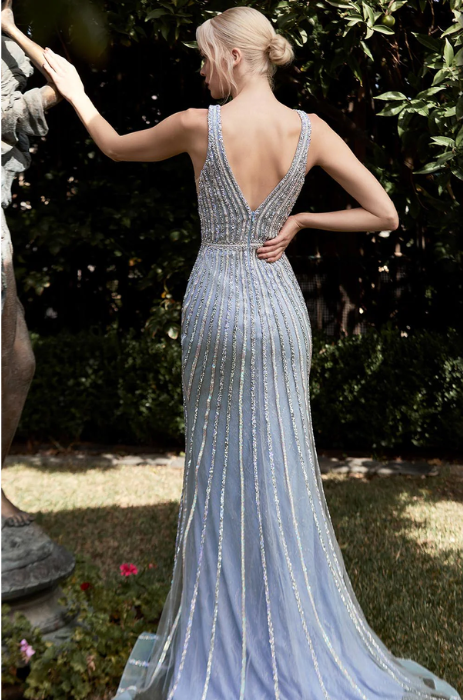 Ice blue sequin mermaid gown