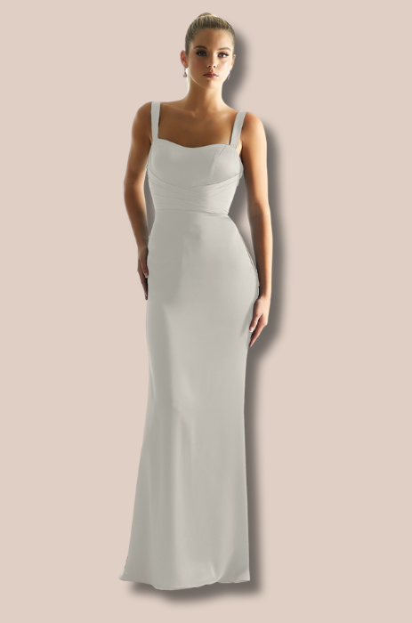 Luxe satin sheath dress with bow detail