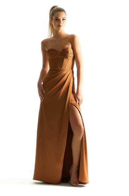 Corset bodice satin bridesmaid dress - SPECIAL ORDER ONLY