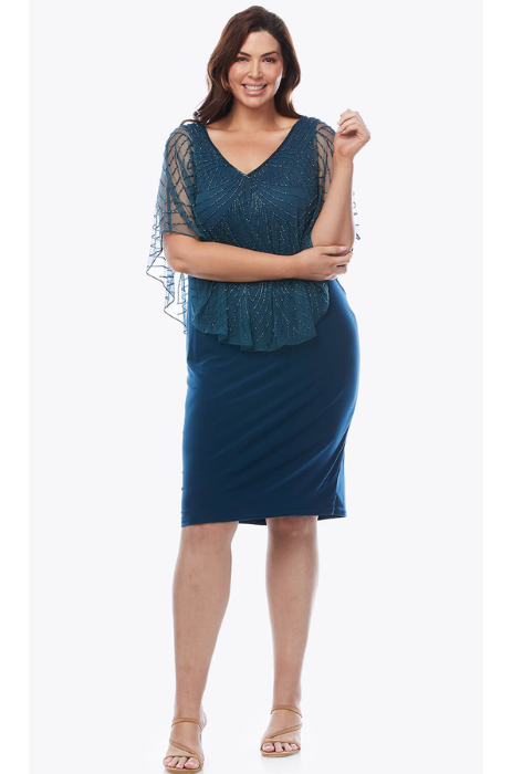 Beaded cape dress