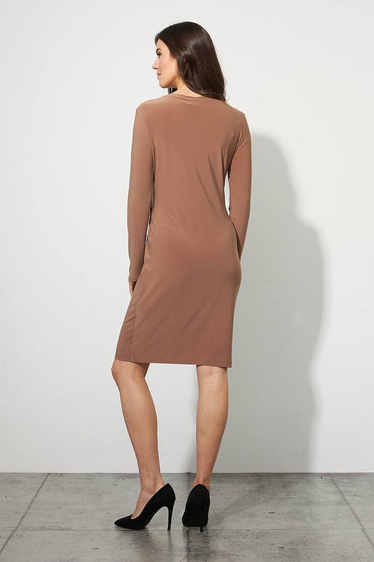 Camel knot drape dress