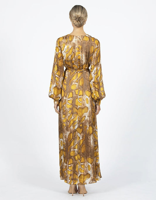 Serpent long sleeve dress by Bariano