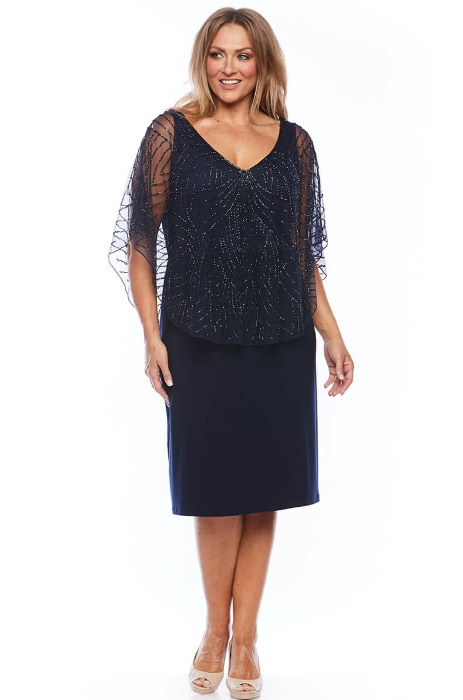 Layla Jones beaded cape dress