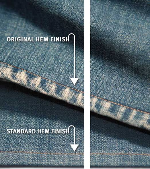 Shortening Jean hems